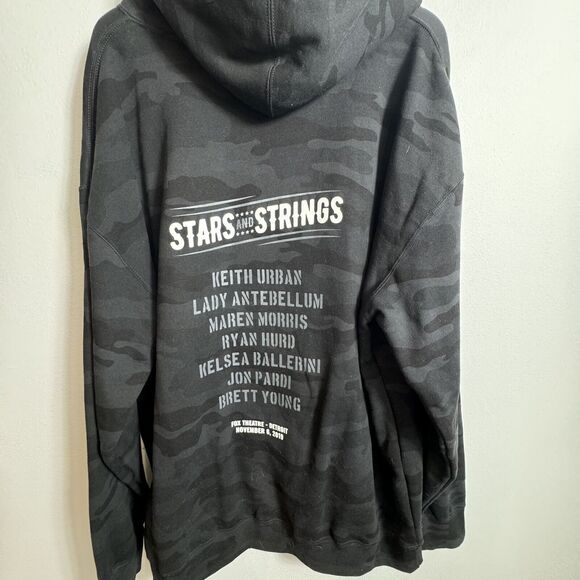 Stars and Strings Concert Sweatshirt Urban Antebellum Brett Young Camo 2XL - Picture 1 of 8